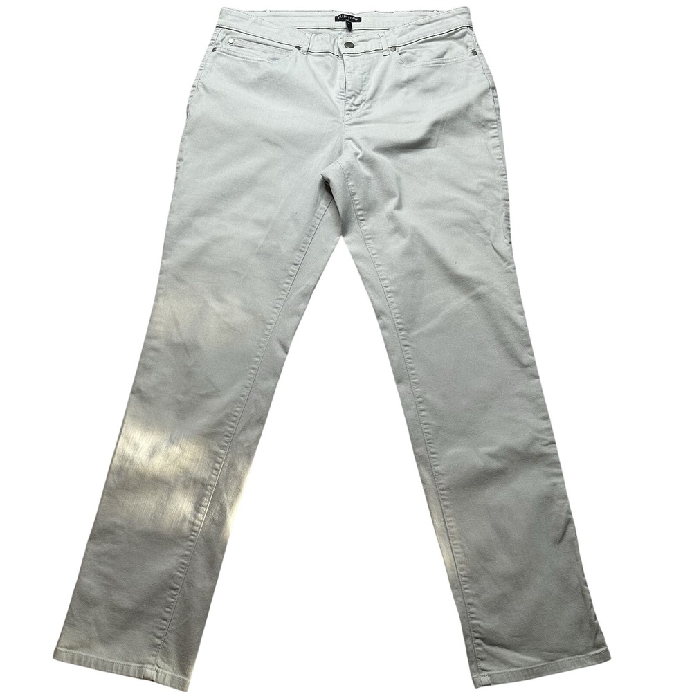 Eileen Fisher Jeans‎ Women's Sz 12 Organic Cotton Mid Rise Denim Stretch Gray